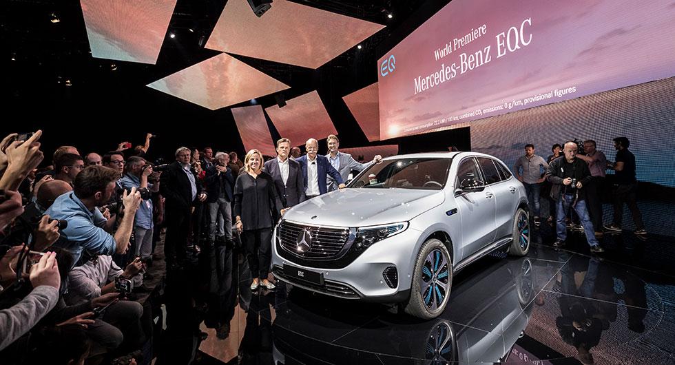 Mercedes EQC går 40 mil på el
