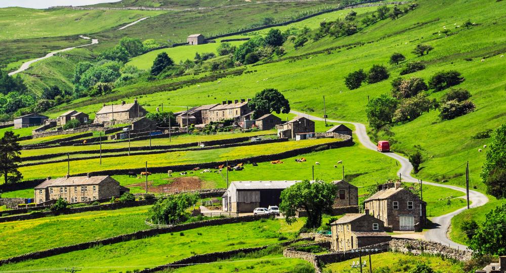 Vid byn Gunnerside i Swaledale visar Yorkshire upp sig från sin allra bästa sida.