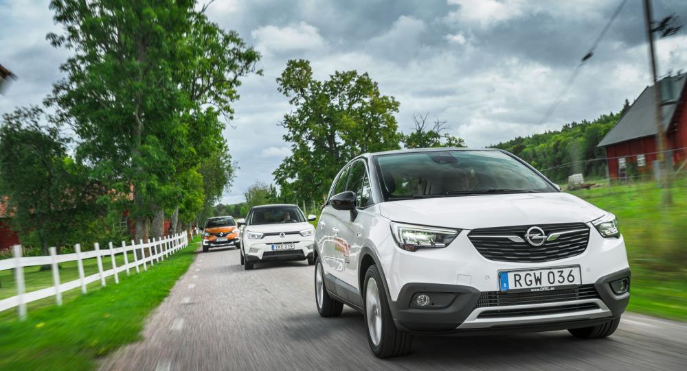 Ljustest: Crossland X, Tivoli och Captur (2017)