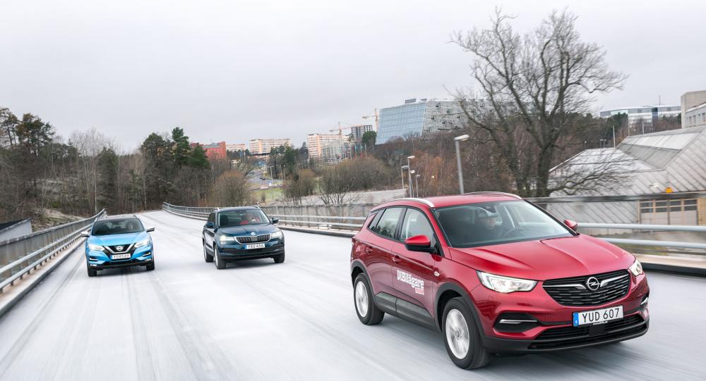 Ljustest: Nissan Qashqai, Skoda Karoq och Opel Grandland X (2018)