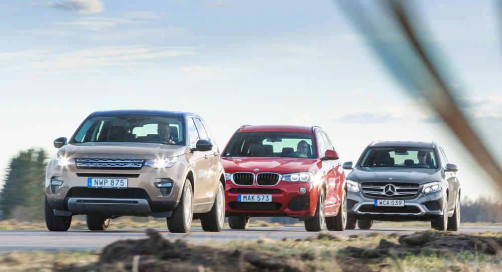 Ljustest: BMW X3, Land Rover Discovery och Mercedes GLC (2016)