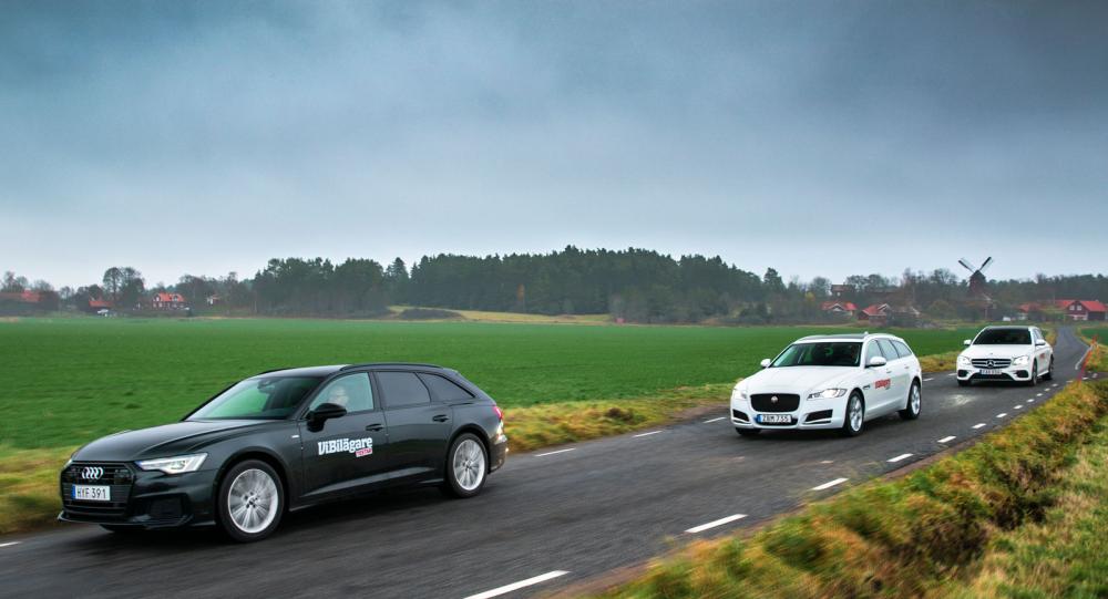 Testvärden: A6 Avant, XF Sportbrake & E-klass kombi (2018)