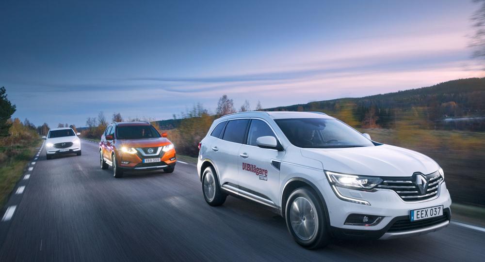 Testvärden: CX-5, X-Trail & Koleos (2017)