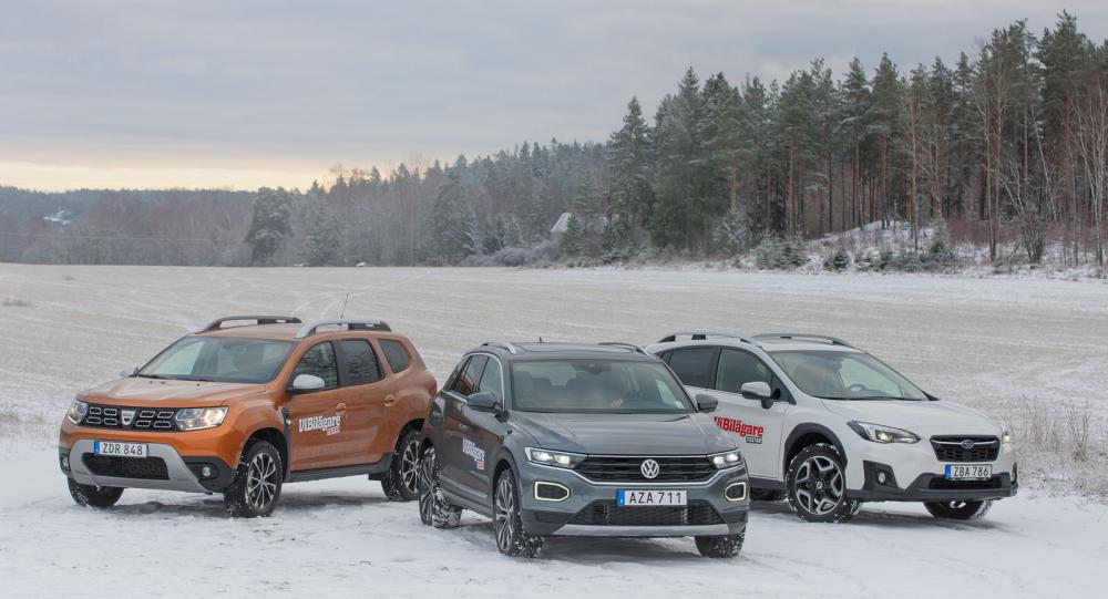 Ljustest: Dacia Duster, Subaru XV och VolkswagenT-Roc (2018)