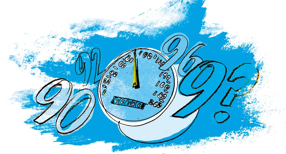 Frågeställaren undrar om det är vanligt att mätarna i bilen visar för låg hastighet. Illustration: Johan Isaksson.