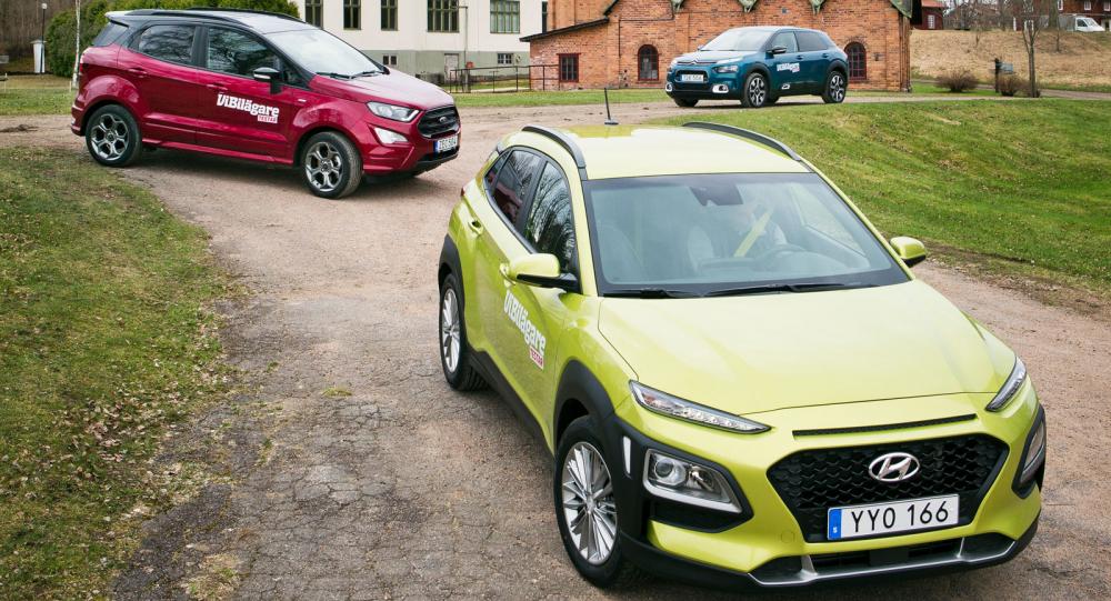 Ljustest: Citroën C4 Cactus, Ford EcoSport och Hyundai Kona (2018)