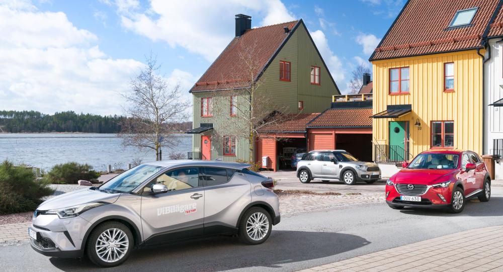 Testvärden: Toyota C-HR, Mini Countryman och Mazda CX-3 (2017)