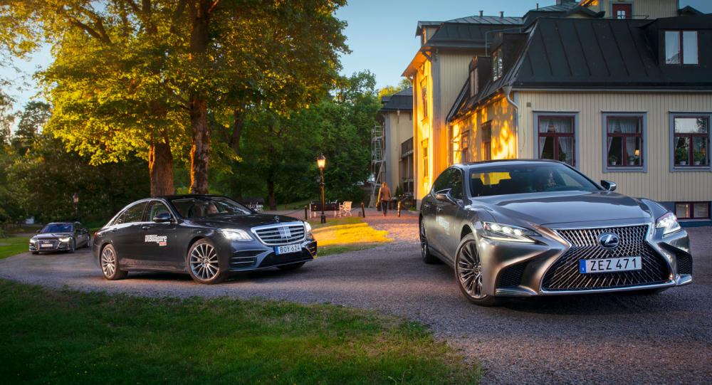 Testvärden: Audi A8, Lexus LS och Mercedes S-klass (2018)