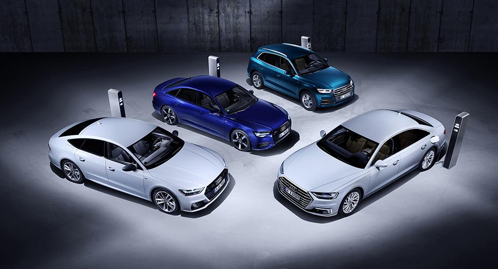Fyra nya laddhybrider från Audi