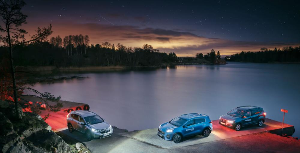 Testvärden: Honda CR-V, Kia Sportage & Ford Kuga (2019)