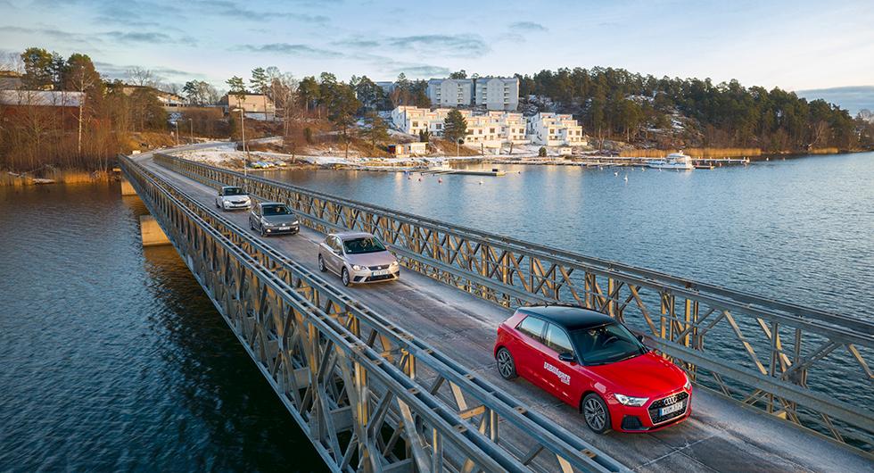 Ljustest: Audi A1 Sportback, Seat Ibiza, Skoda Fabia, Volkswagen Polo (2019)