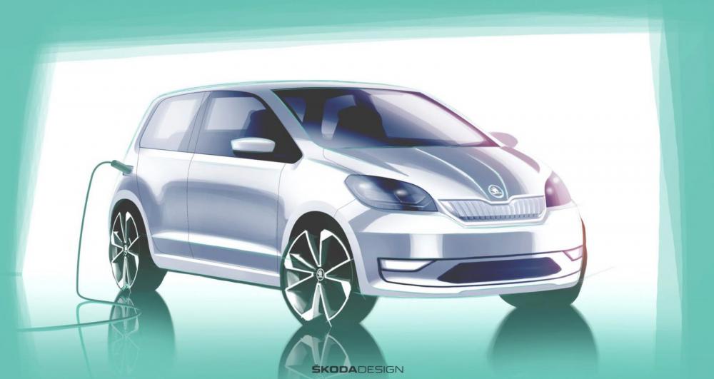 Skoda visar sin första elbil på torsdag