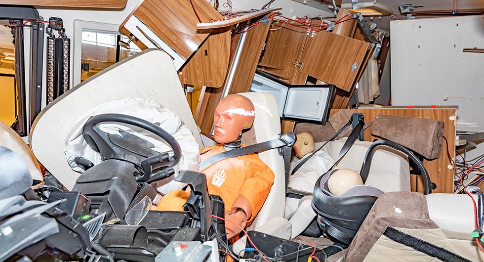 Usel krocksäkerhet i husbilar