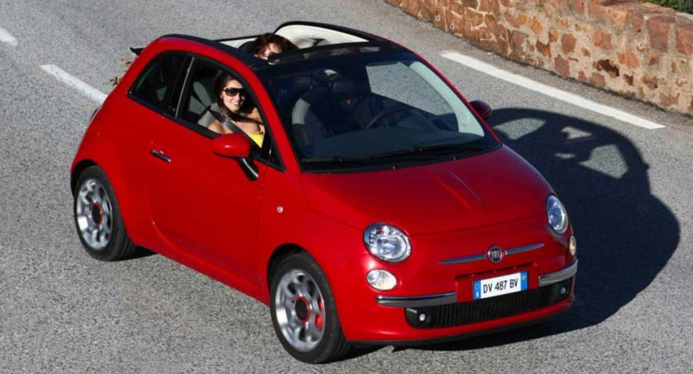 Andraplats för charmiga Fiat 500C.
