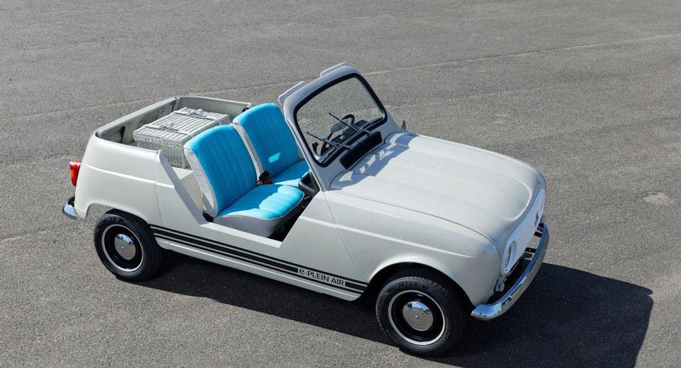 Klassiska Renault 4 som elbil