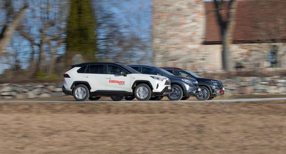 Test: Citroën C5 Aircross, Honda CR-V Hybrid och Toyota RAV4 (2019)