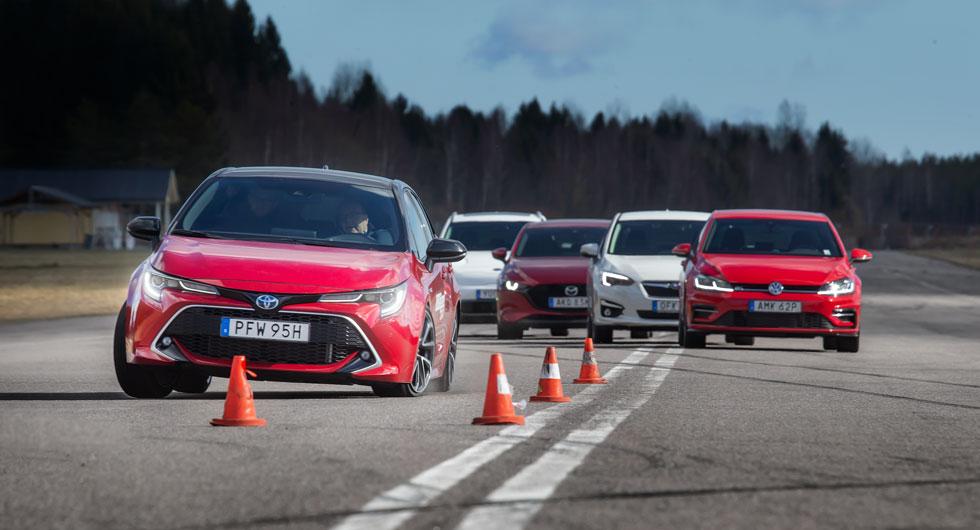 Test: Kia e-Niro, Mazda 3, Subaru Impreza, Toyota Corolla, Volkswagen Golf (2019)