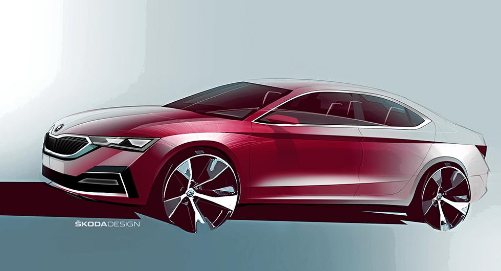 Skoda skissar på nya Octavia