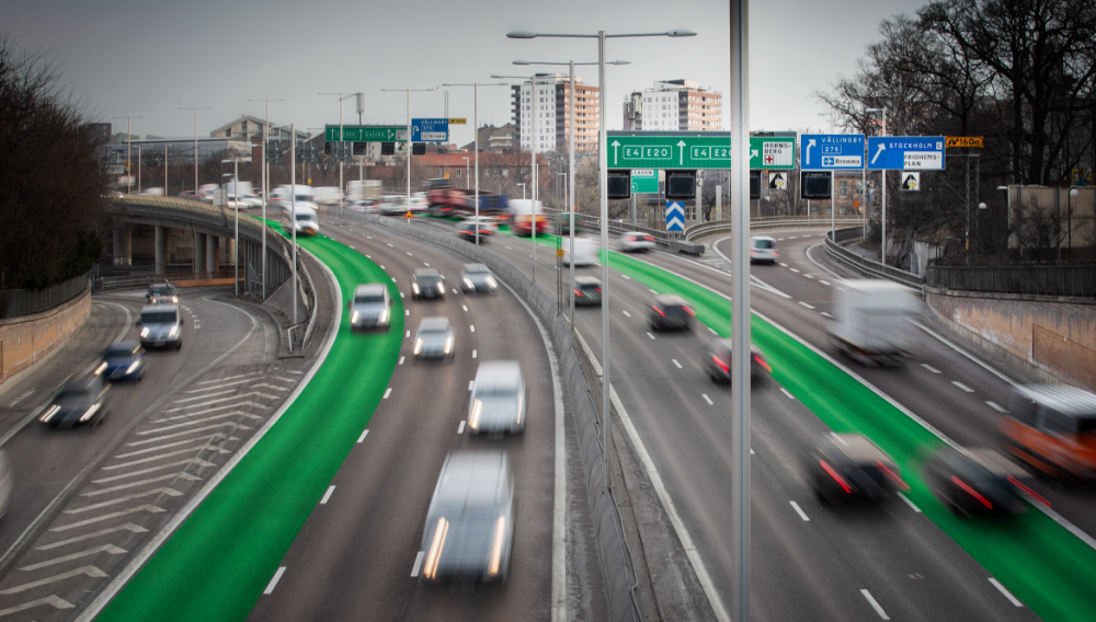 Trafikverket inleder försök med ”gröna” körfält.
Illustration: Niklas Carle