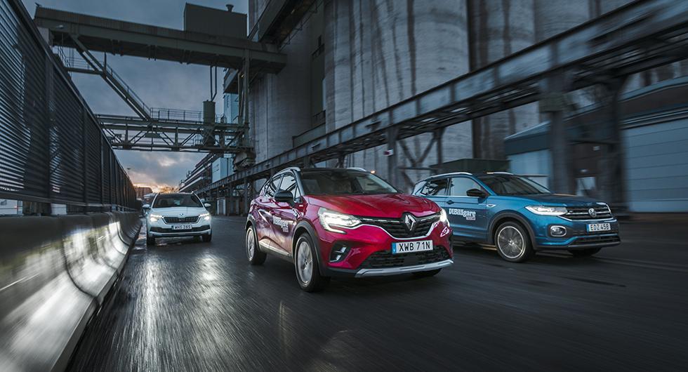 Test: Renault Captur, Skoda Kamiq och Volkswagen T-Cross (2020)