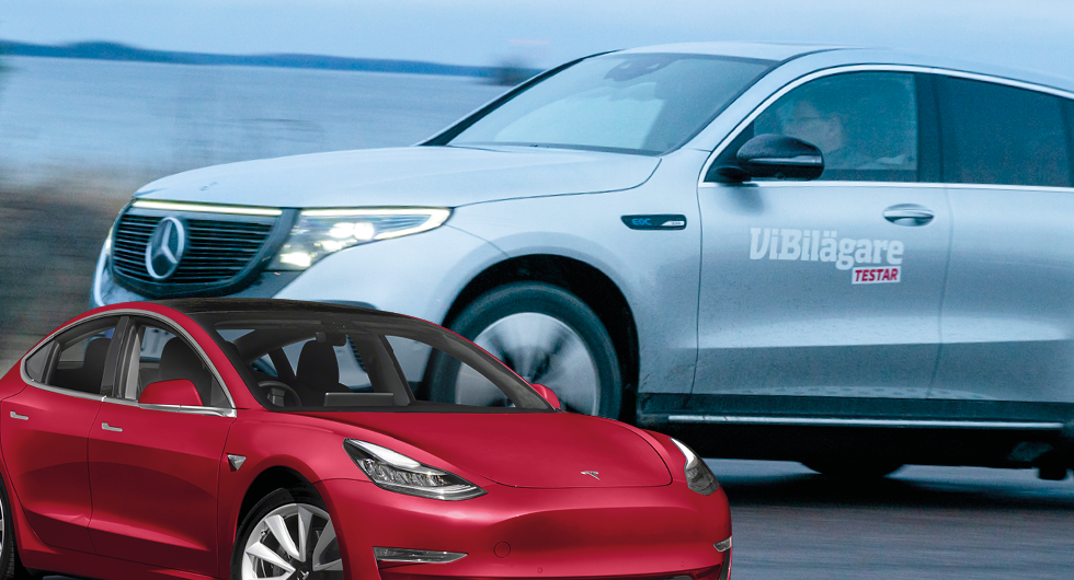 Så mycket drar elbilarna på vintern: Tesla och Mercedes i botten