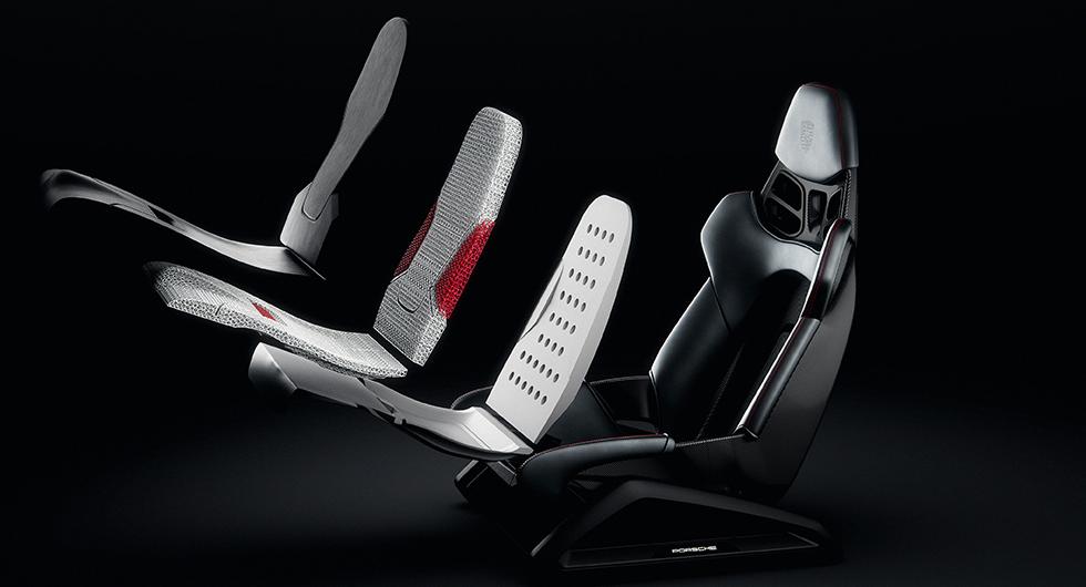 Porsche skräddarsyr bilsäten med 3D-skrivare