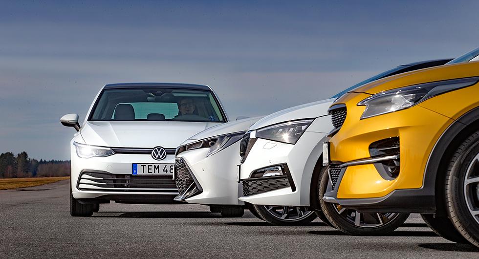 Ljustest: Kia XCeed, Skoda Scala, Toyota Corolla, Volkswagen Golf (2020)