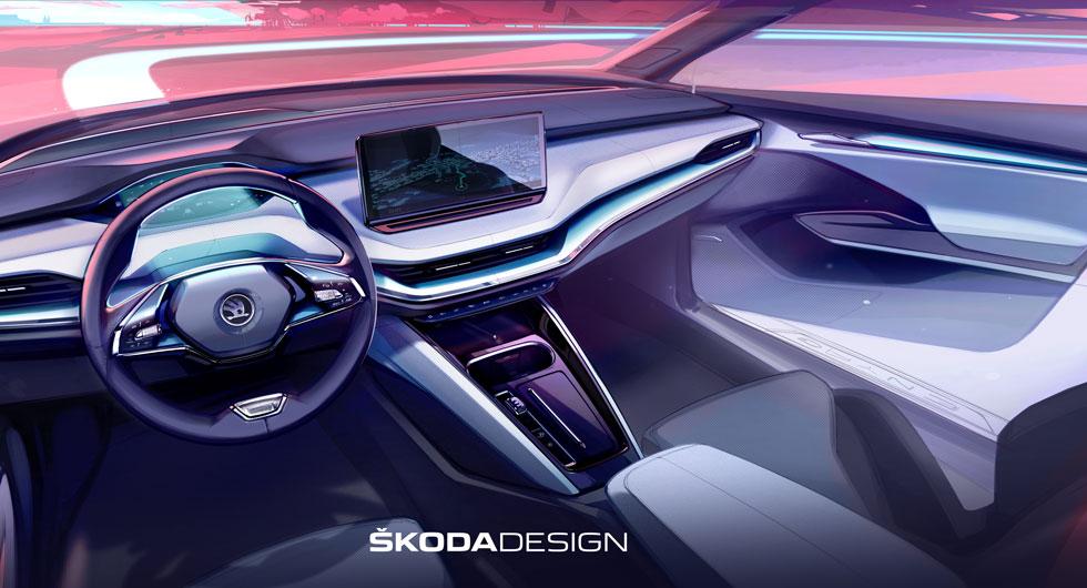 Ny interiörbild på Skoda Enyaq