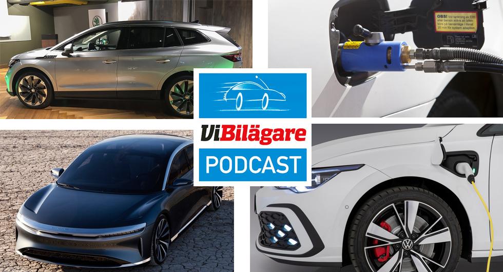 Skoda Enyaq, Volkswagen Golf GTE, bonus/malus, konvertering och Lucid Motors