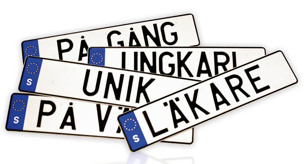Rekordökning för personliga skyltar