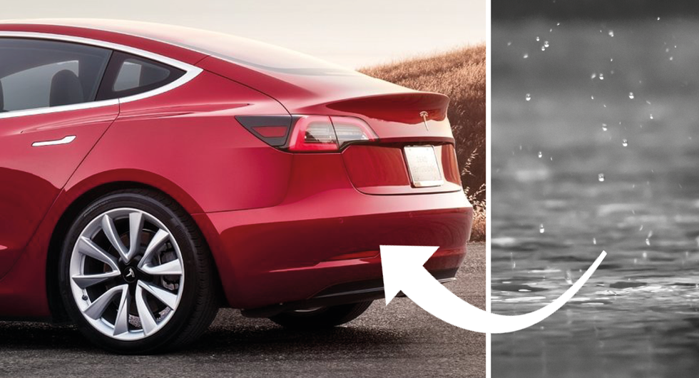 Tesla erkänner: Stötfångaren kan trilla av vid regn