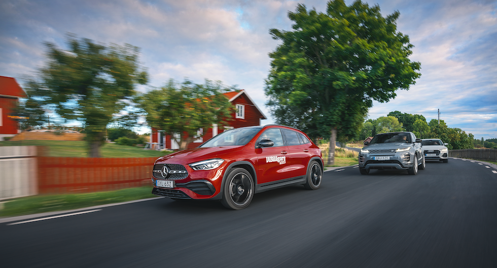 Rosttest: Audi Q3 Sportback, Mercedes GLA och Range Rover Evoque (2020)