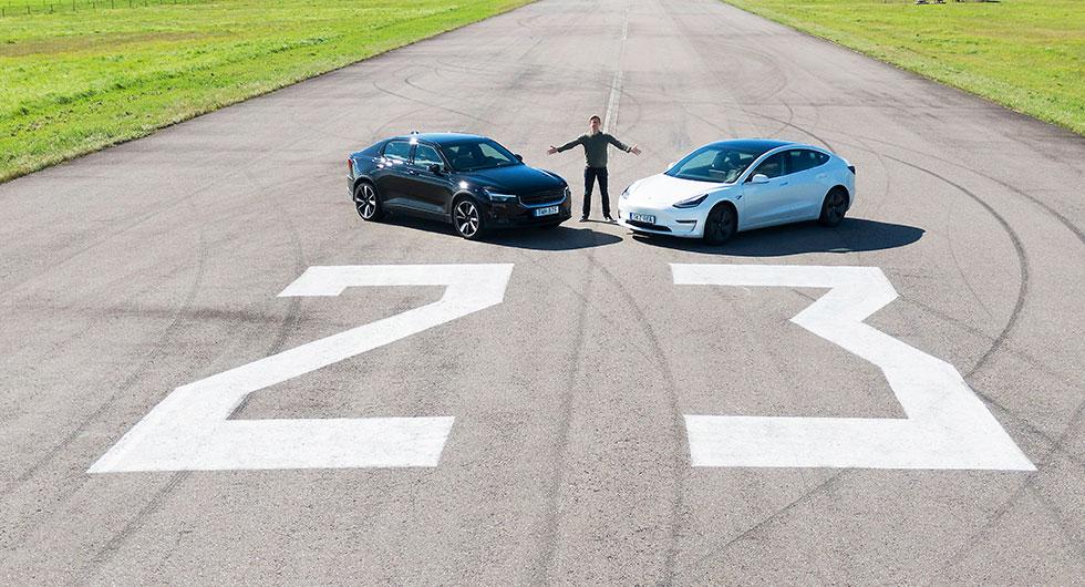Duell: Polestar 2 mot Tesla Model 3 (2020)