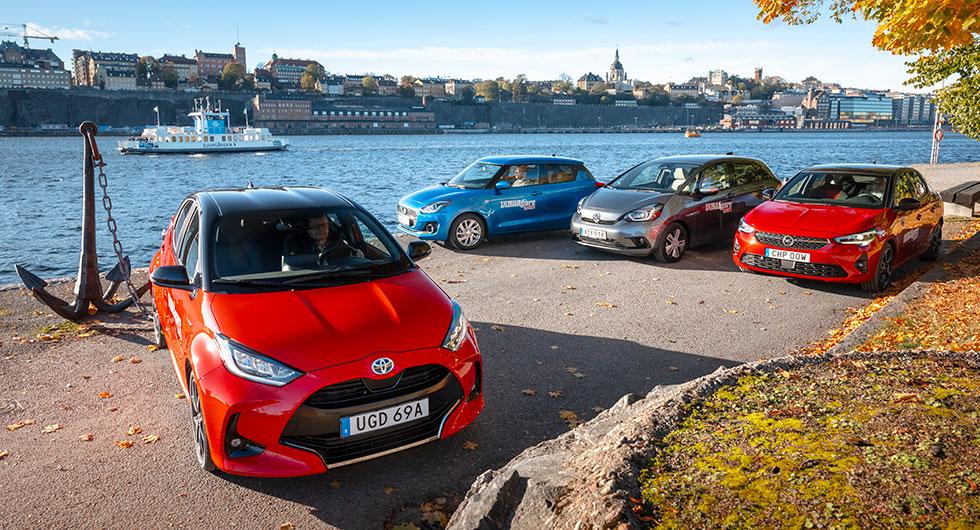 Test: Honda Jazz, Opel Corsa, Suzuki Swift och Toyota Yaris (2020)