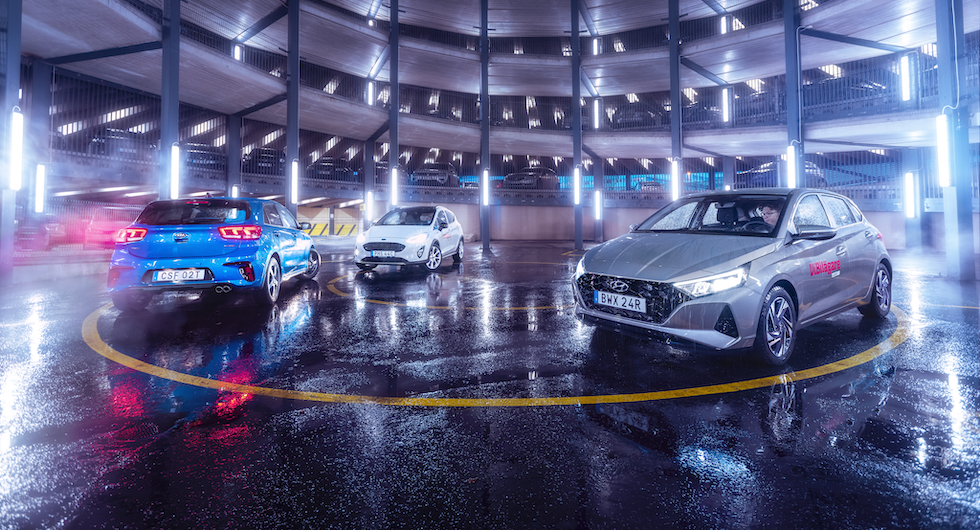 Rosttest: Ford Fiesta, Hyundai i20 och Kia Rio (2020)