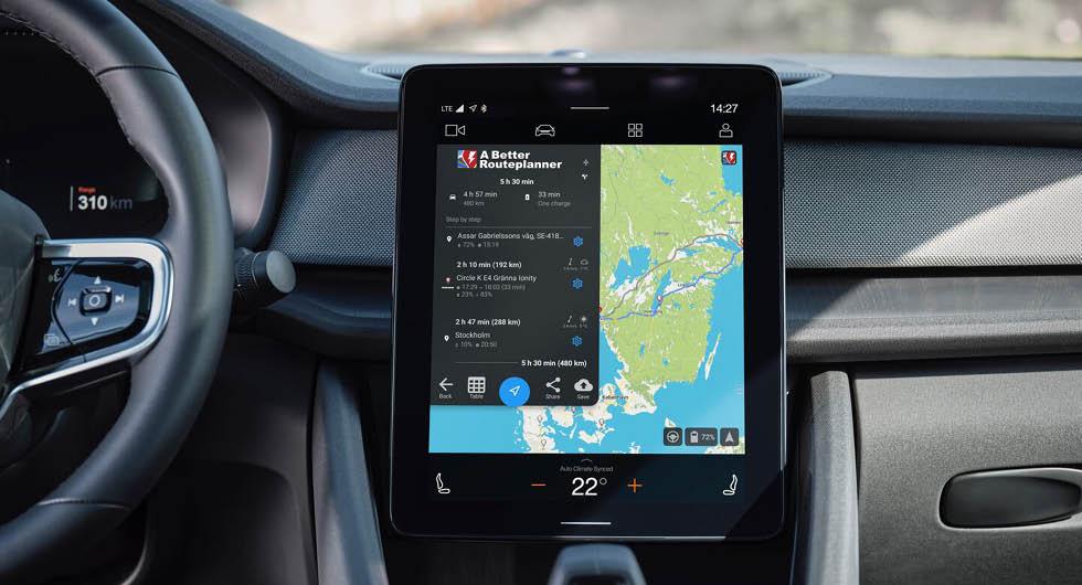 Polestar 2 får stöd för A better route planner-appen