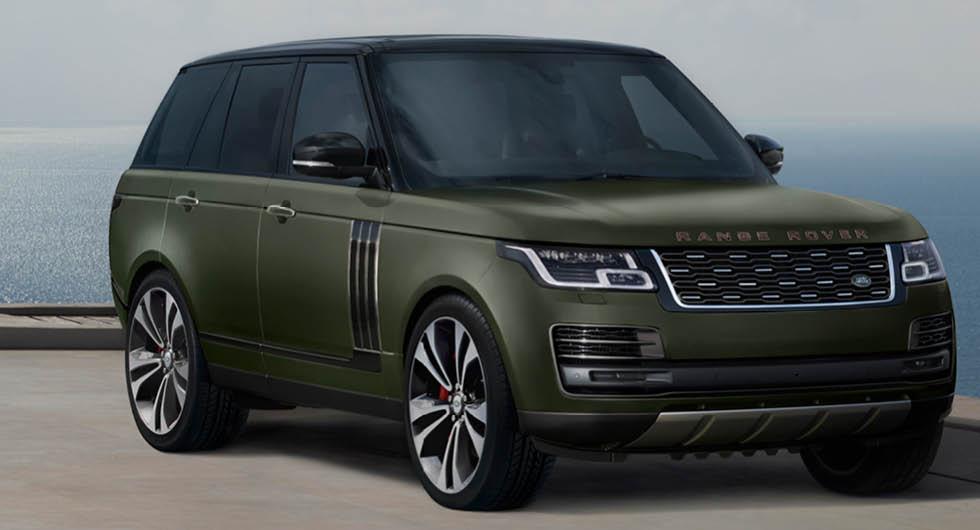 Range Rover lockar med koppardetaljer och kylskåp