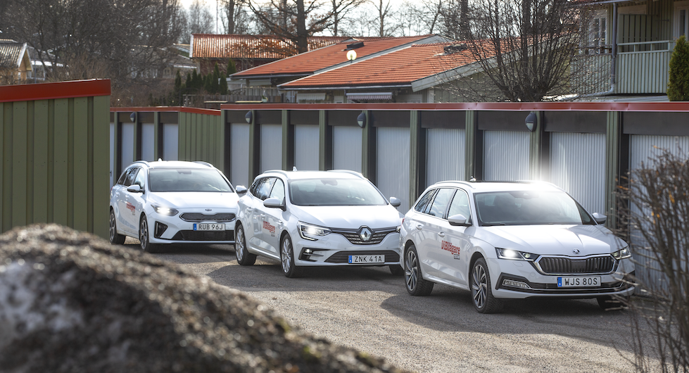 Test: Kia Ceed SW Plug-in Hybrid, Renault Megane E-Tech ST och Skoda Octavia Combi iV (2021)