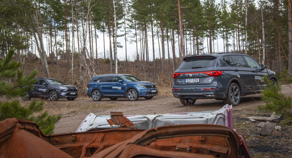 Ljustest: Kia Sorento, Seat Tarraco och Toyota RAV4 (2021)