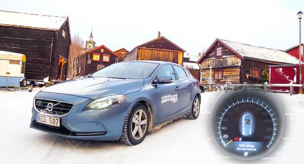 Vinterkapabel bil med trolig falskvarning.